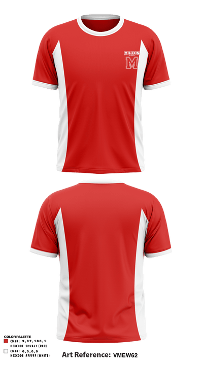 Milton High School Cheer 85377589 Short Sleeve Performance Shirt - 1