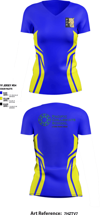 Women's Short Sleeve Vneck Shirt, Pacific Collegiate High School Soccer, Women's Soccer, Teamtime, Team time, sublimation, custom sports apparel, team uniforms, spirit wear, spiritwear, sports uniforms, custom shirts, team store, custom team store, fundraiser sports, apparel fundraiser