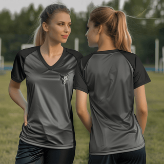 Women's Short Sleeve Vneck Shirt, Waverly-South Shore Coyotes, Football, Teamtime, Team time, sublimation, custom sports apparel, team uniforms, spirit wear, spiritwear, sports uniforms, custom shirts, team store, custom team store, fundraiser sports, apparel fundraiser