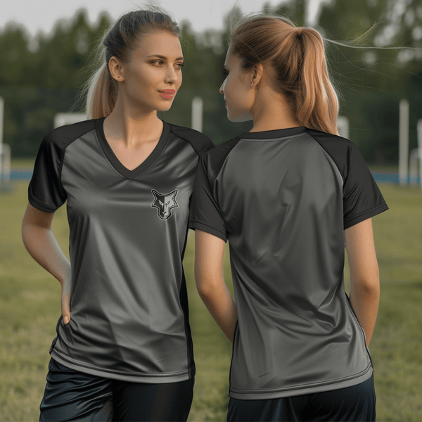 Women's Short Sleeve Vneck Shirt, Waverly-South Shore Coyotes, Football, Teamtime, Team time, sublimation, custom sports apparel, team uniforms, spirit wear, spiritwear, sports uniforms, custom shirts, team store, custom team store, fundraiser sports, apparel fundraiser