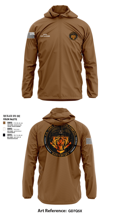 Evansville Army Recruiting Company 86447951 Windbreaker - 1