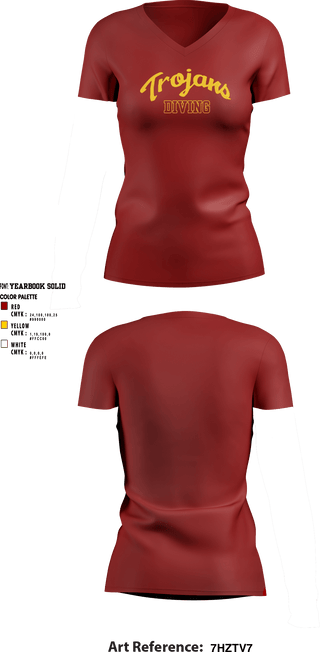 Women's Short Sleeve Vneck Shirt, University Of Southern California Diving, Spirit Store, Teamtime, Team time, sublimation, custom sports apparel, team uniforms, spirit wear, spiritwear, sports uniforms, custom shirts, team store, custom team store, fundraiser sports, apparel fundraiser