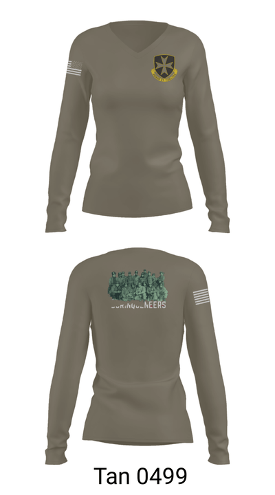 1/64th Infantry Regiment 32559930 Women's Long Sleeve V-neck Shirt - 41
