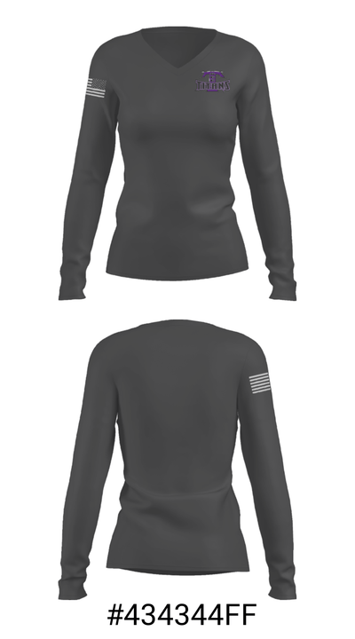 South Central Calhoun High School Golf 46544103 Women's Long Sleeve V-neck Shirt - 25