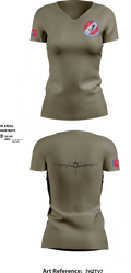 151st Air Refueling Squadron 9193987 Women's Short Sleeve V-neck Shirt - 4
