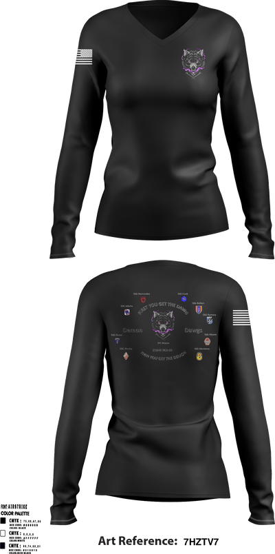 25B40 SLC 002-24 35265759 Women's Long Sleeve V-neck Shirt - 2