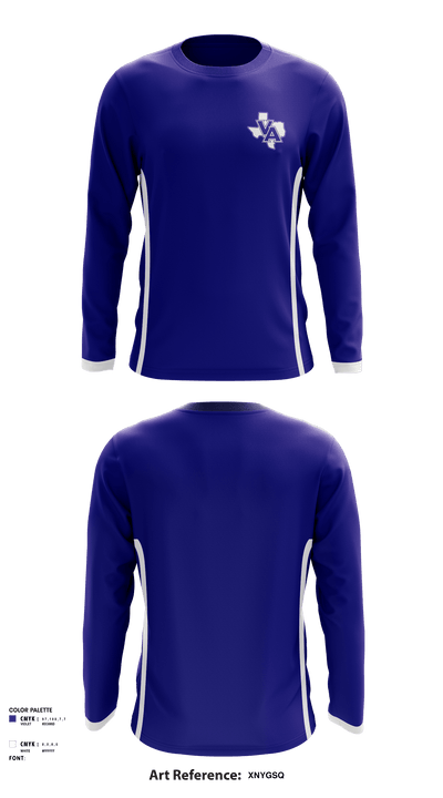 VASA Panther Football 6807670 Long Sleeve Performance Shirt - 1