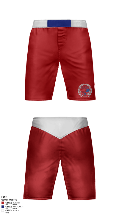 North Carolina Usa Wrestling 59089646 Fight Shorts - 1
