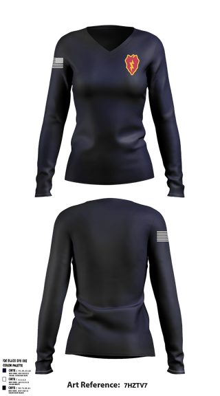 Women's Long Sleeve Vneck Shirt, , Army, Teamtime, Team time, sublimation, custom sports apparel, team uniforms, spirit wear, spiritwear, sports uniforms, custom shirts, team store, custom team store, fundraiser sports, apparel fundraiser