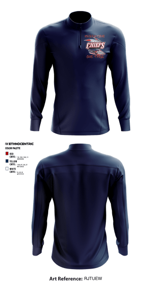 Quarter Zip Jacket, Copperas Chiefs, Football, Teamtime, Team time, sublimation, custom sports apparel, team uniforms, spirit wear, spiritwear, sports uniforms, custom shirts, team store, custom team store, fundraiser sports, apparel fundraiser