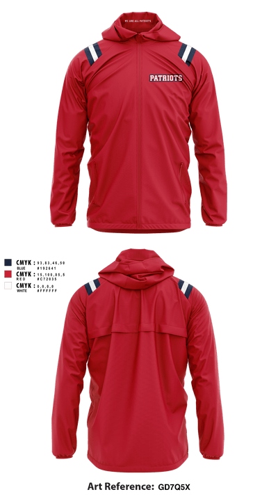 Merrimack Valley Flag Football 51050424 Windbreaker - 6
