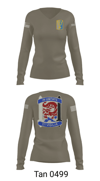 Women's Long Sleeve Vneck Shirt, , Army, Teamtime, Team time, sublimation, custom sports apparel, team uniforms, spirit wear, spiritwear, sports uniforms, custom shirts, team store, custom team store, fundraiser sports, apparel fundraiser