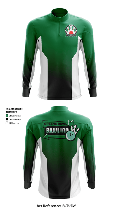 Greeneville Bowling 83231517 Quarter Zip Jacket - 3