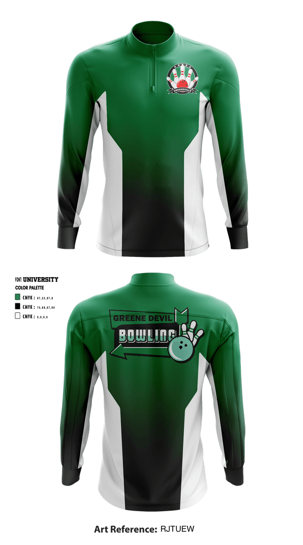 Quarter Zip Jacket, Greeneville Bowling, Bowling, Teamtime, Team time, sublimation, custom sports apparel, team uniforms, spirit wear, spiritwear, sports uniforms, custom shirts, team store, custom team store, fundraiser sports, apparel fundraiser