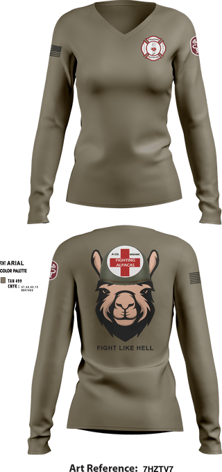 Women's Long Sleeve Vneck Shirt, WBAMCAlpha Company, WBAMC, Softball, Teamtime, Team time, sublimation, custom sports apparel, team uniforms, spirit wear, spiritwear, sports uniforms, custom shirts, team store, custom team store, fundraiser sports, apparel fundraiser
