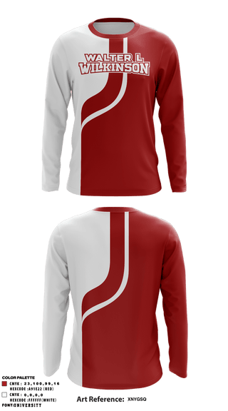 Long Sleeve Performance Shirt, Walter L Wilkinson Middle School Track, Track & Field, Teamtime, Team time, sublimation, custom sports apparel, team uniforms, spirit wear, spiritwear, sports uniforms, custom shirts, team store, custom team store, fundraiser sports, apparel fundraiser
