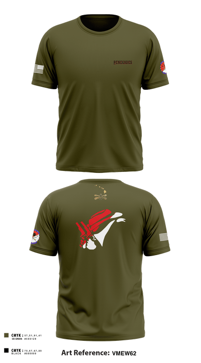2-6 Cav Alpha troop Renegades 57667590 Short Sleeve Performance Shirt - 7