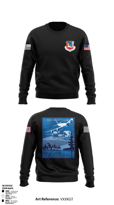 Crew Neck Sweatshirt, 157th Air Refueling Wing, , Teamtime, Team time, sublimation, custom sports apparel, team uniforms, spirit wear, spiritwear, sports uniforms, custom shirts, team store, custom team store, fundraiser sports, apparel fundraiser