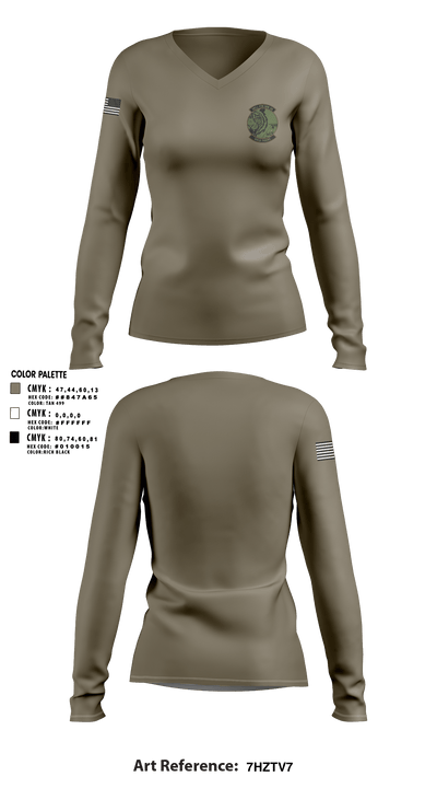 391st APG 27480907 Women's Long Sleeve V-neck Shirt - 1