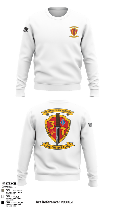 3rd Battalion 7th Marines 15959701 Crew Neck Sweatshirt - 2
