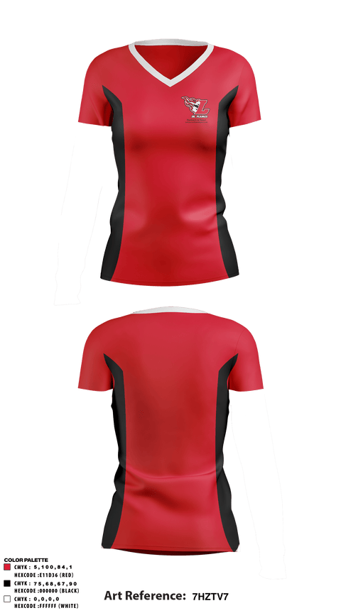 Women's Short Sleeve Vneck Shirt, Lodi Jr Flames Football & Cheer, Cheer, Teamtime, Team time, sublimation, custom sports apparel, team uniforms, spirit wear, spiritwear, sports uniforms, custom shirts, team store, custom team store, fundraiser sports, apparel fundraiser