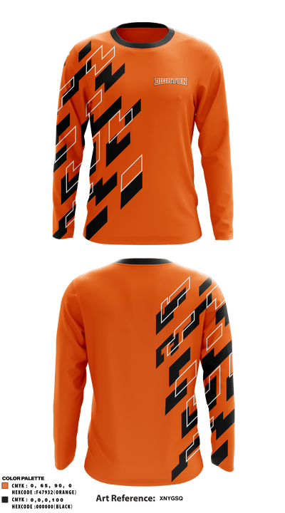Dighton High School 76298618 Long Sleeve Performance Shirt - 2