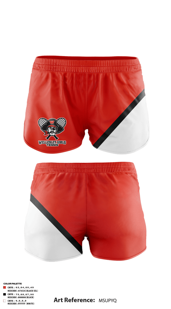 Track Shorts, Wellesley Girls Tennis, Tennis, Teamtime, Team time, sublimation, custom sports apparel, team uniforms, spirit wear, spiritwear, sports uniforms, custom shirts, team store, custom team store, fundraiser sports, apparel fundraiser