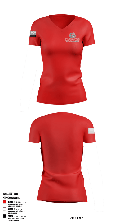 Dawgs Aviation 24782317 Women's Short Sleeve V-neck Shirt - 1
