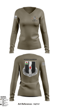 3rd Battalion 60th infantry Regiment River Raiders 94205182 Women's Long Sleeve V-neck Shirt - 1