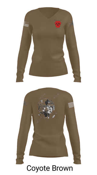 Women's Long Sleeve Vneck Shirt, , National Guard, Teamtime, Team time, sublimation, custom sports apparel, team uniforms, spirit wear, spiritwear, sports uniforms, custom shirts, team store, custom team store, fundraiser sports, apparel fundraiser