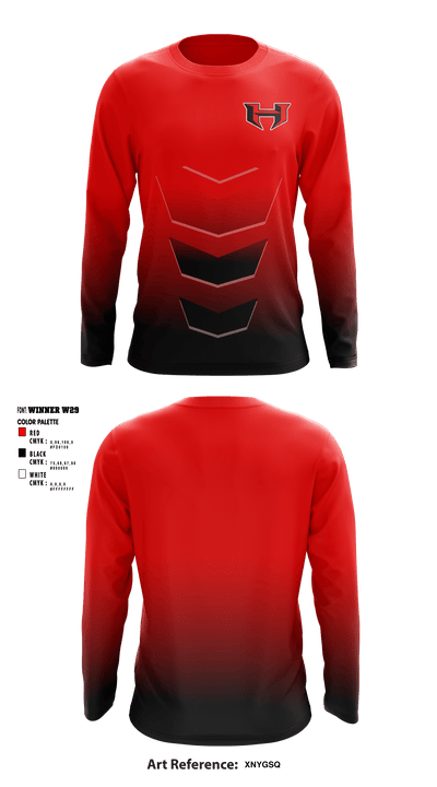 Hibriten High School Wrestling 33577062 Long Sleeve Performance Shirt - 1