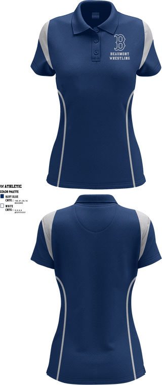 Women's Short Sleeve Performance Polo, Beaumont High School Wrestling, Wrestling, Teamtime, Team time, sublimation, custom sports apparel, team uniforms, spirit wear, spiritwear, sports uniforms, custom shirts, team store, custom team store, fundraiser sports, apparel fundraiser