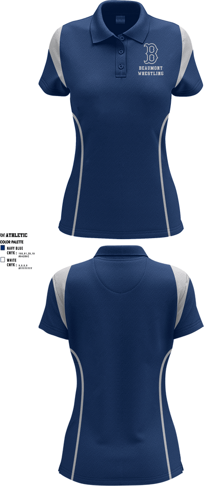 Beaumont High School Wrestling 21926517 Women's Short Sleeve Performance Polo  - 1