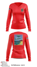 C CO 3-25 Dustoff 93146032 Women's Long Sleeve V-neck Shirt - 61