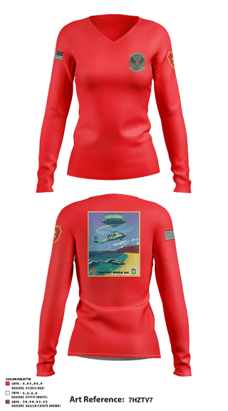 Women's Long Sleeve Vneck Shirt, , Army, Teamtime, Team time, sublimation, custom sports apparel, team uniforms, spirit wear, spiritwear, sports uniforms, custom shirts, team store, custom team store, fundraiser sports, apparel fundraiser