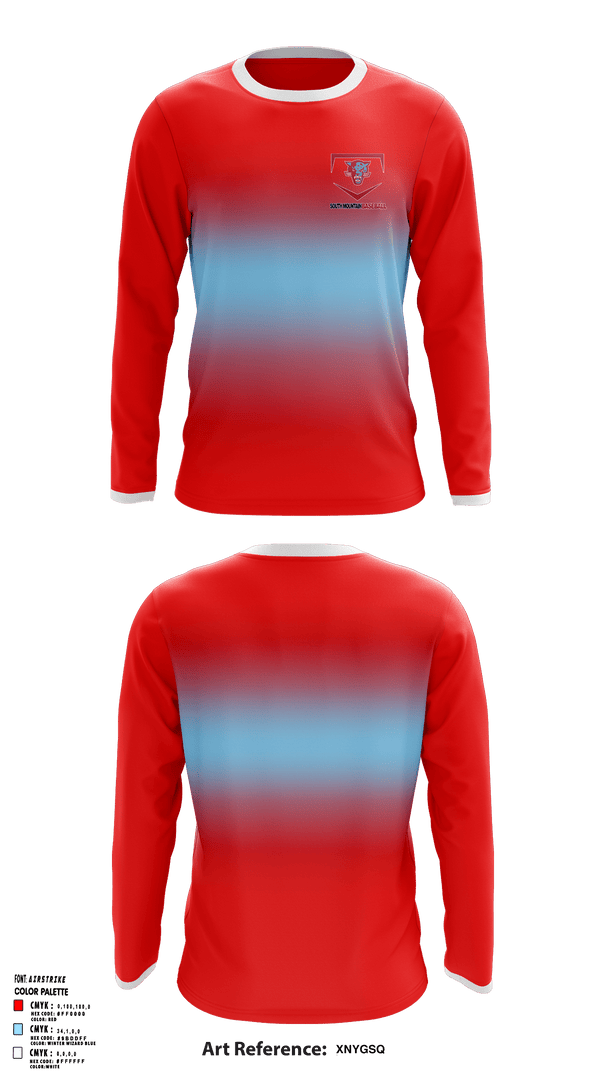 Long Sleeve Performance Shirt, South Mountain High School Baseball, Baseball, Teamtime, Team time, sublimation, custom sports apparel, team uniforms, spirit wear, spiritwear, sports uniforms, custom shirts, team store, custom team store, fundraiser sports, apparel fundraiser
