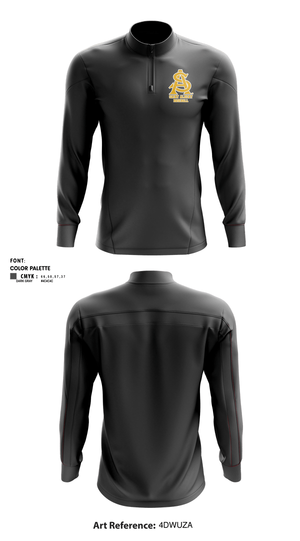 Quarter Zip Jacket, Saint Albert High School Baseball, Baseball, Teamtime, Team time, sublimation, custom sports apparel, team uniforms, spirit wear, spiritwear, sports uniforms, custom shirts, team store, custom team store, fundraiser sports, apparel fundraiser