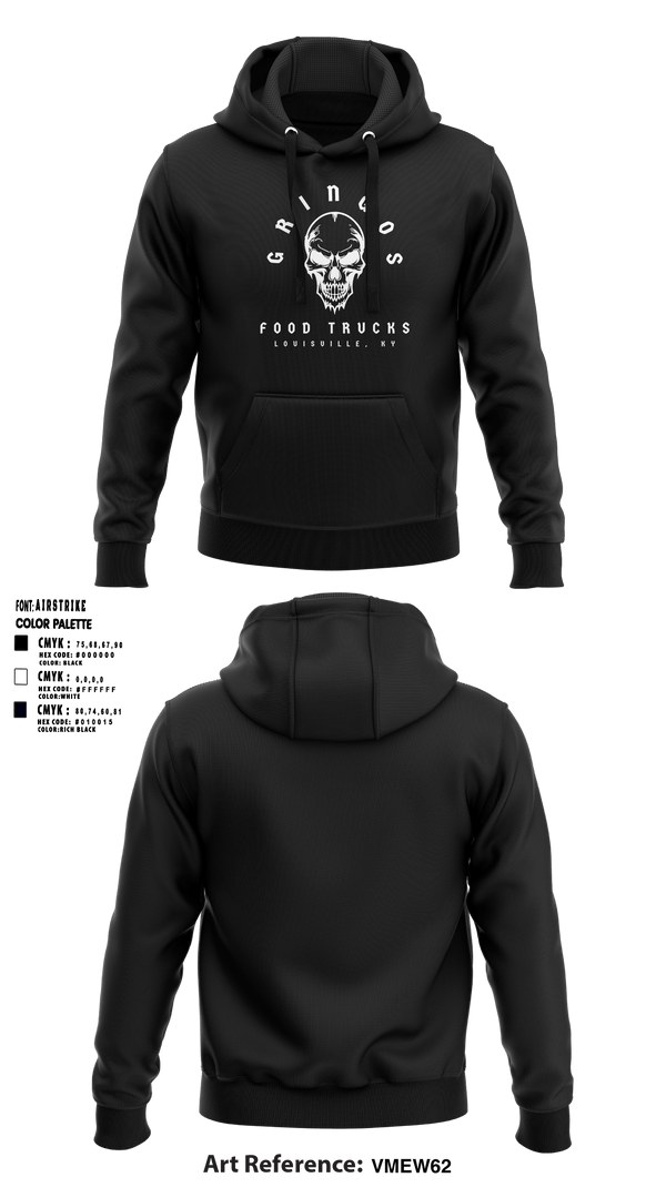Hoodie, Gringos Food Trucks, , Teamtime, Team time, sublimation, custom sports apparel, team uniforms, spirit wear, spiritwear, sports uniforms, custom shirts, team store, custom team store, fundraiser sports, apparel fundraiser