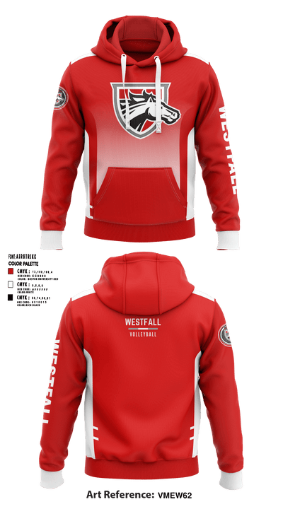 Westfall High School Volleyball 45965045 Hoodie - 1
