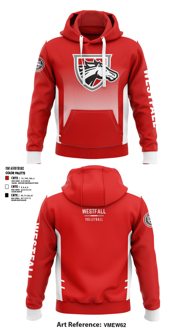 Hoodie, Westfall High School Volleyball, Women's Volleyball, Teamtime, Team time, sublimation, custom sports apparel, team uniforms, spirit wear, spiritwear, sports uniforms, custom shirts, team store, custom team store, fundraiser sports, apparel fundraiser