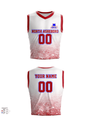 Mens Basketball Jersey, North Asheboro Middle School Basketball, Men's Basketball, Teamtime, Team time, sublimation, custom sports apparel, team uniforms, spirit wear, spiritwear, sports uniforms, custom shirts, team store, custom team store, fundraiser sports, apparel fundraiser