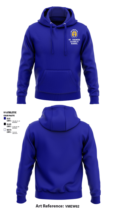 Hoodie, St. Theresa Catholic School, Spirit Store, Teamtime, Team time, sublimation, custom sports apparel, team uniforms, spirit wear, spiritwear, sports uniforms, custom shirts, team store, custom team store, fundraiser sports, apparel fundraiser