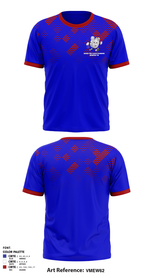 Short Sleeve Performance Shirt, ROUND THE CLOCK PLUMBING, , Teamtime, Team time, sublimation, custom sports apparel, team uniforms, spirit wear, spiritwear, sports uniforms, custom shirts, team store, custom team store, fundraiser sports, apparel fundraiser