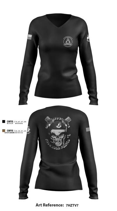 341 SFS 57712638 Women's Long Sleeve V-neck Shirt - 1