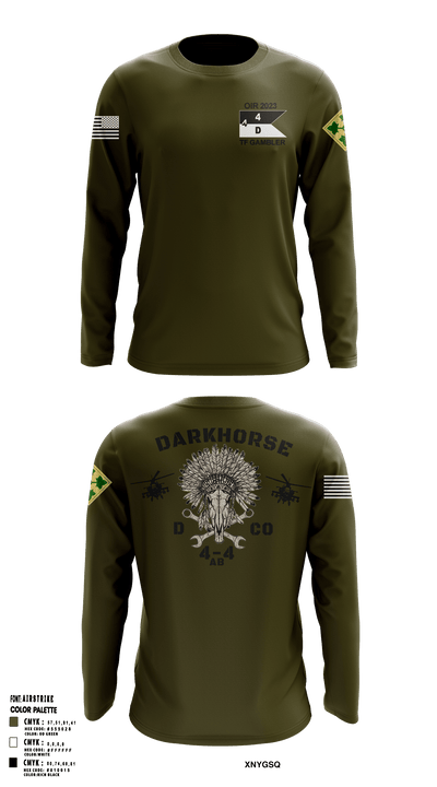 4-4 AB DARKHORSE 89728226 Long Sleeve Performance Shirt - 10