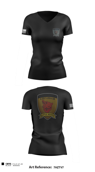 A Co. 1-25 AB 61275281 Women's Short Sleeve V-neck Shirt - 3