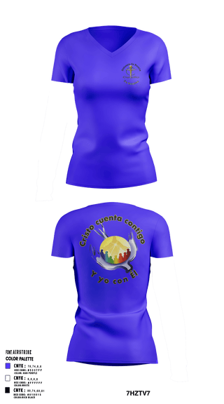 Women's Short Sleeve Vneck Shirt, Cursillo, , Teamtime, Team time, sublimation, custom sports apparel, team uniforms, spirit wear, spiritwear, sports uniforms, custom shirts, team store, custom team store, fundraiser sports, apparel fundraiser