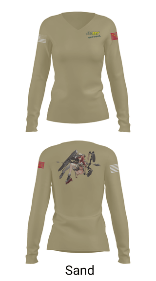 Women's Long Sleeve Vneck Shirt, , Navy, Teamtime, Team time, sublimation, custom sports apparel, team uniforms, spirit wear, spiritwear, sports uniforms, custom shirts, team store, custom team store, fundraiser sports, apparel fundraiser