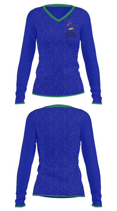 Broughal Middle School Field Hockey 85462372 Women's Long Sleeve V-neck Shirt - 23