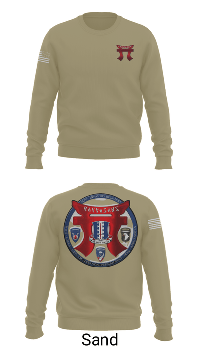 3-187 Rakkasans 16678099 Crew Neck Sweatshirt - 12
